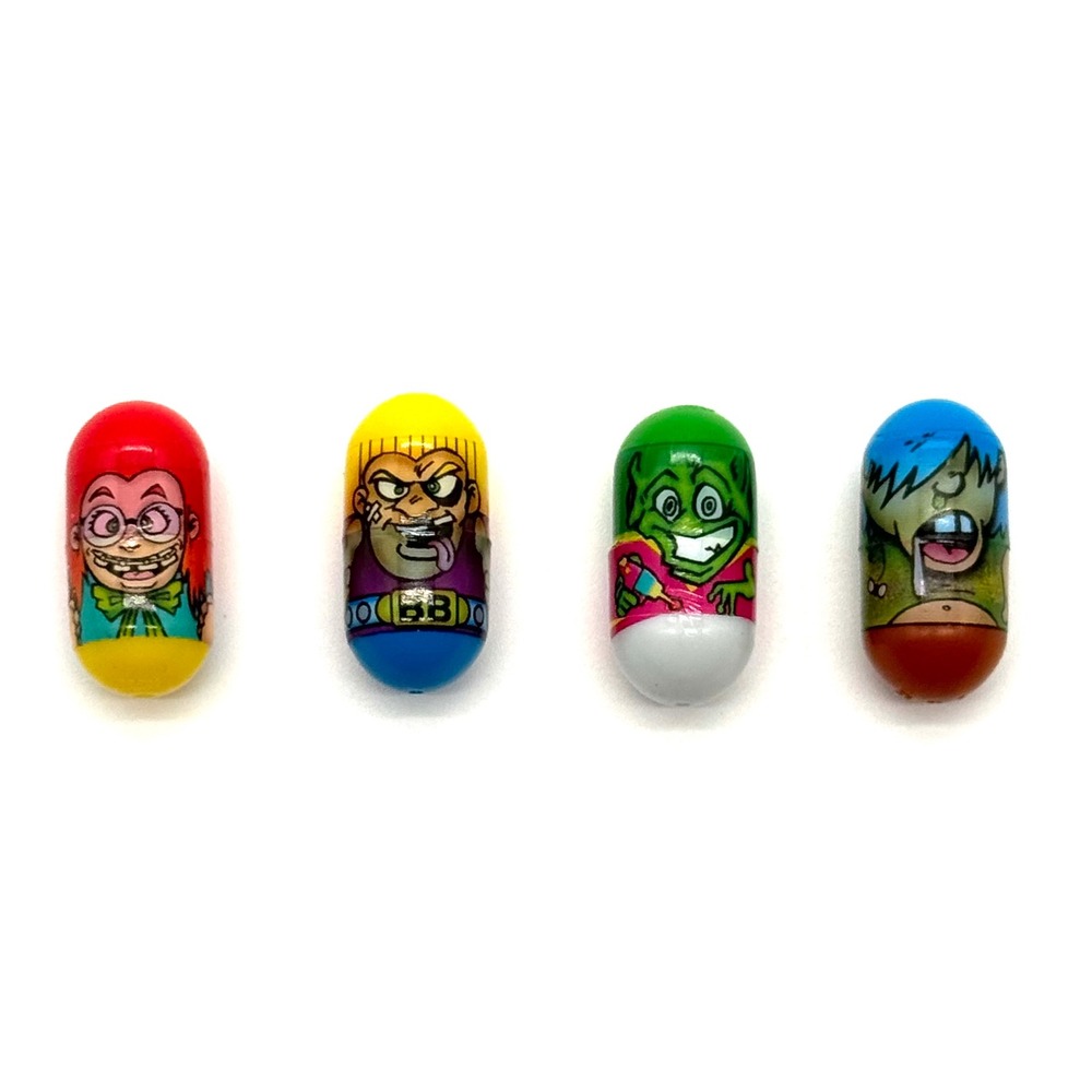 Mighty Beanz 2004 Lot of 4 Magic Jumping Beans Bruno Martian Stinky Hygiene